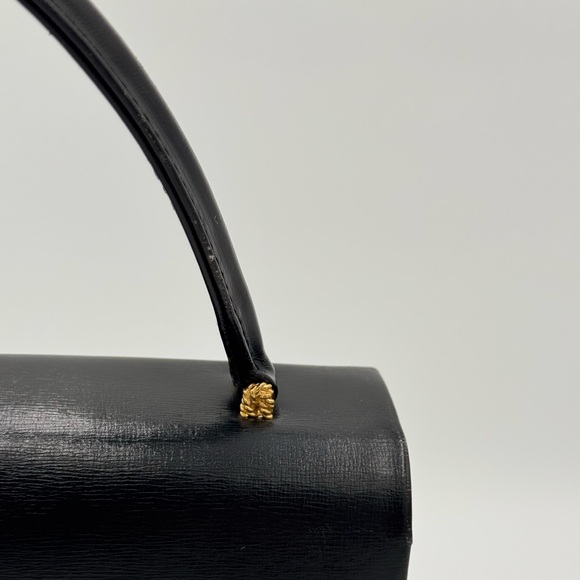 Launer London Traviata Top Handle Leather Bag Black - Picture 5 of 17